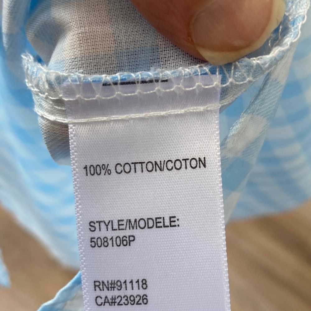 Jasmine Rose Petite gingham print nightgown cotton lightweight smock detail PS - Picture 17 of 17